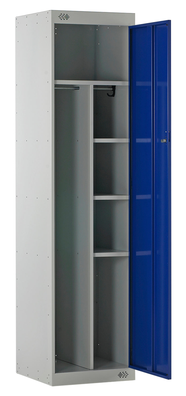 TieDex UK 1 Door Steel Blue Locker, 1800 mm x 450 mm x 450 mm