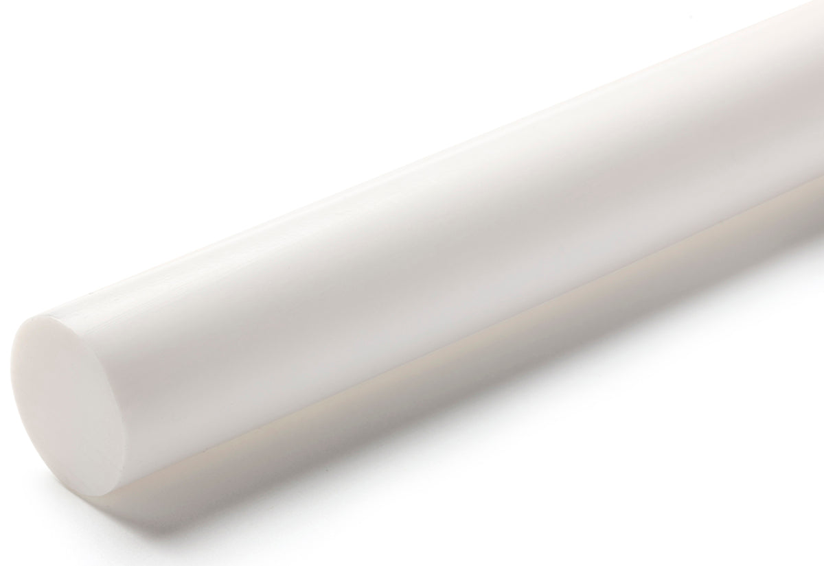 TieDex UK Opaque Fluoroplastics PTFE Rod, 1 m x 45 mm Diameter