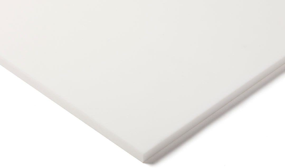 TieDex UK White Polytetrafluoroethylene Plastic Sheet, 600 mm x 300mm x 10 mm
