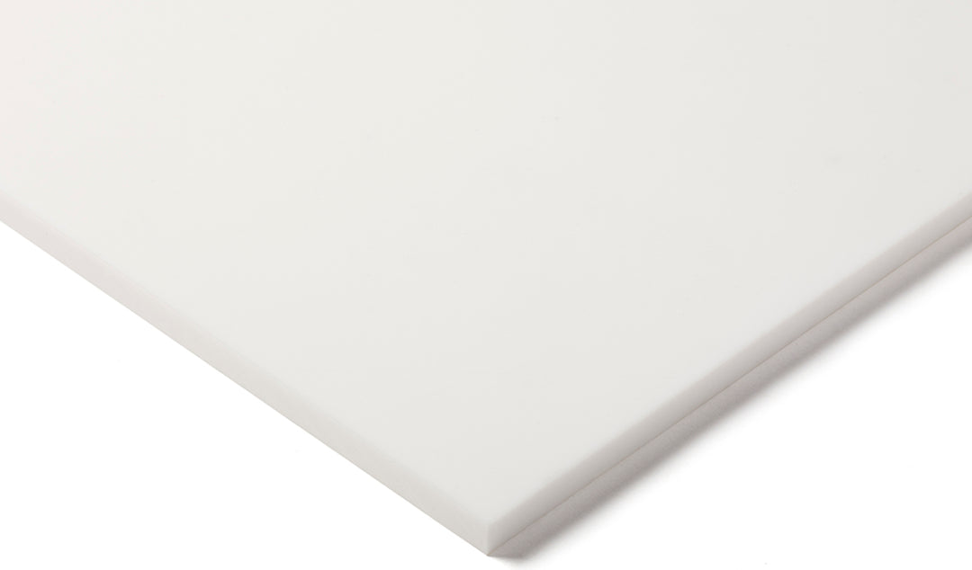 TieDex UK White Polytetrafluoroethylene Plastic Sheet, 600 mm x 300mm x 13 mm