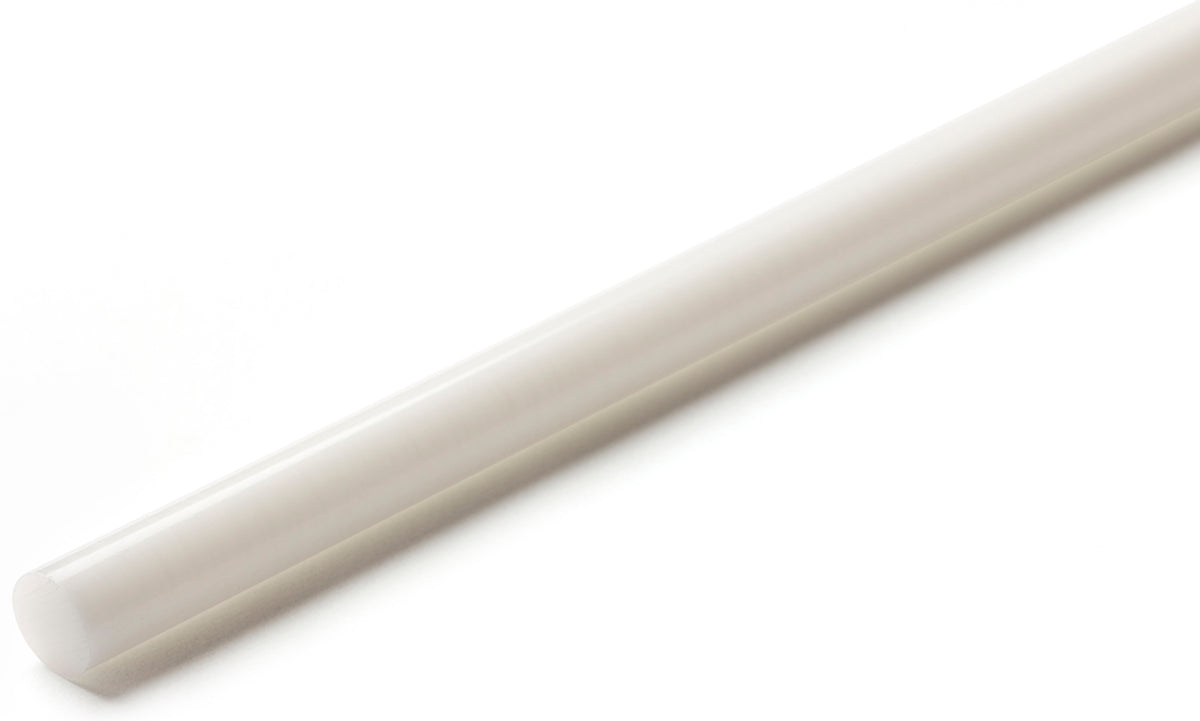 TieDex UK White Acetal Rod, 1 m x 60 mm Diameter