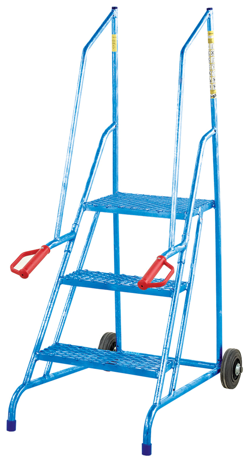 TieDex UK 3 Tread Steel Steps 750mm Platform Height, Blue