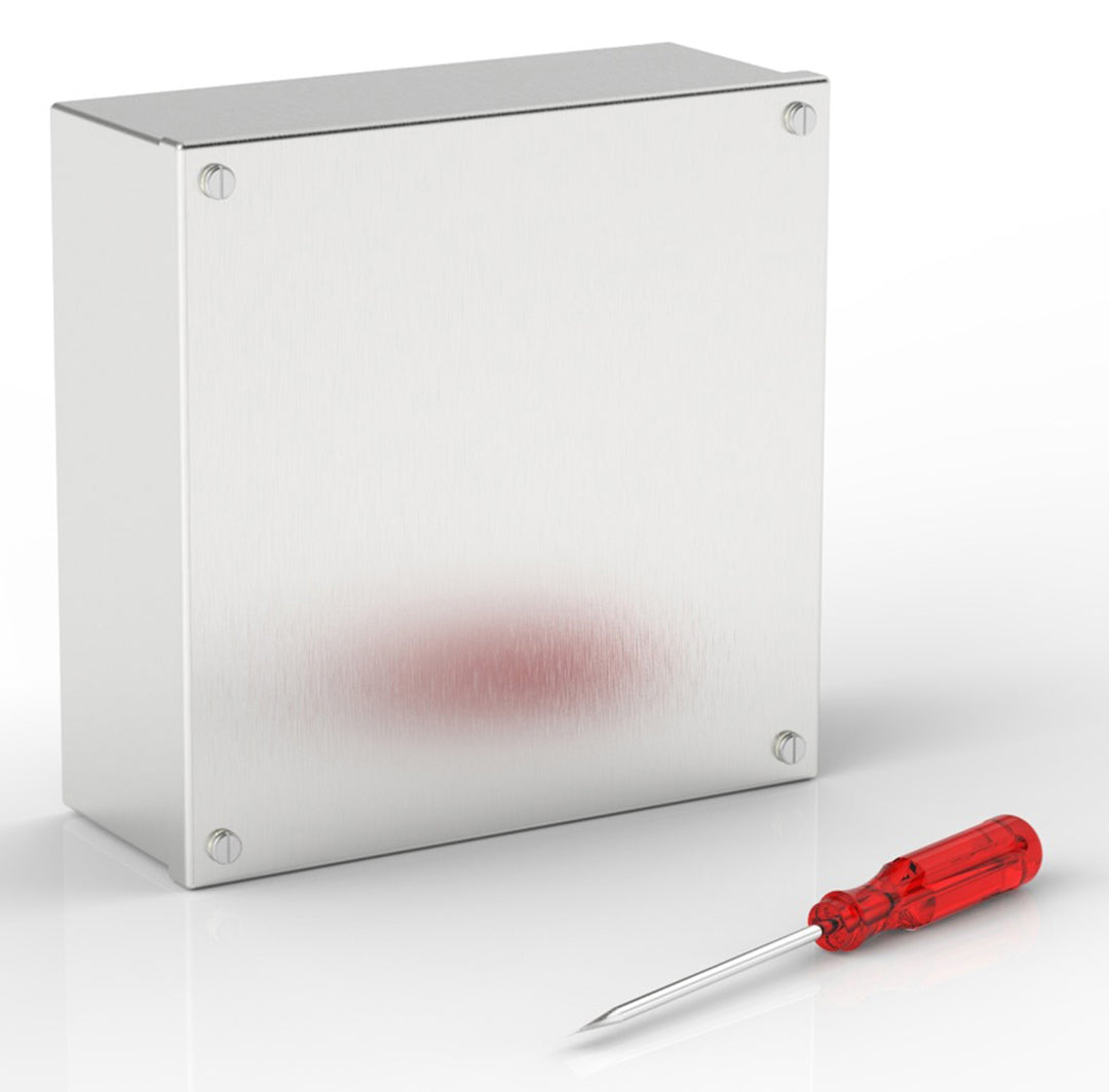TieDex UK Satin 304 Stainless Steel Adaptable Enclosure Box 220mm x 220 mm x 85 mm