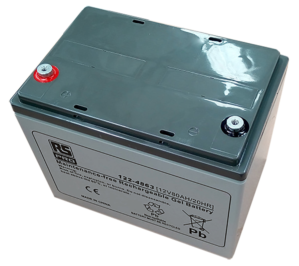 TieDex UK 12 V, T6 Sealed Lead Acid Battery, 80 Ah, 208mm x 260 mm