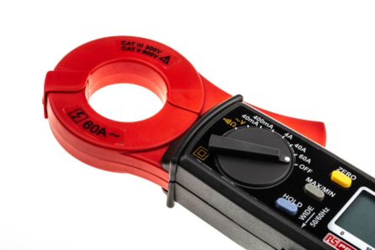 TieDex UK ILCM03A Clamp Meter 60 A 100 mV dc 400 V ac, UKAS