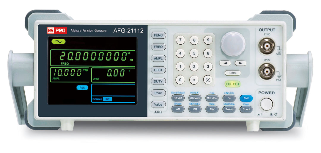 TieDex UK AFG21112 Function Generator &amp; Counter, 0.1 Hz Min, 12 MHz Max FM Modulation Variable Sweep