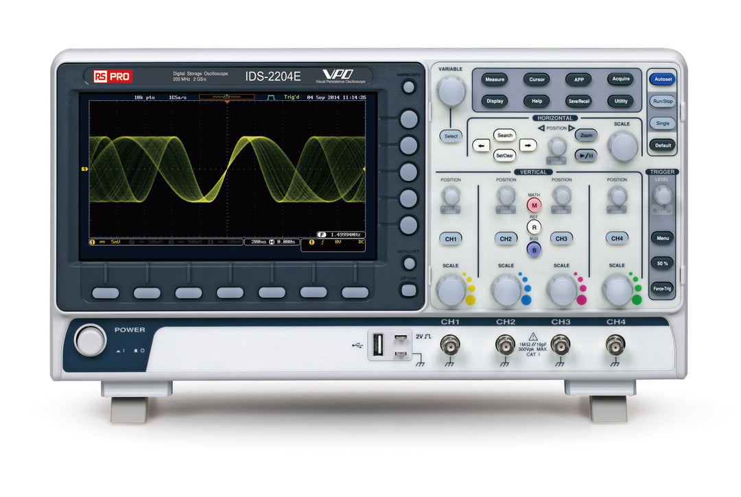 TieDex UK, 200 MHz Bench Oscilloscope, 4 Channels