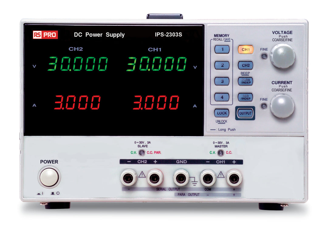 TieDex UK Digital Bench Power Supply, 2-Output 0 V ac to 30V ac, 180 W, 3 A Max, UKAS
