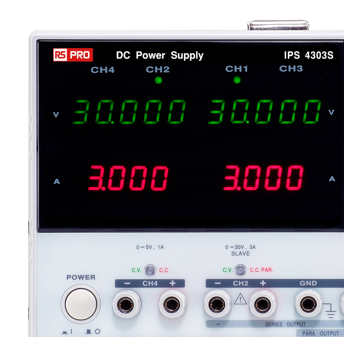 TieDex UK Digital Bench Power Supply, 4-Output 0 V ac to 30V ac, 195 W, 3 A Max, UKAS