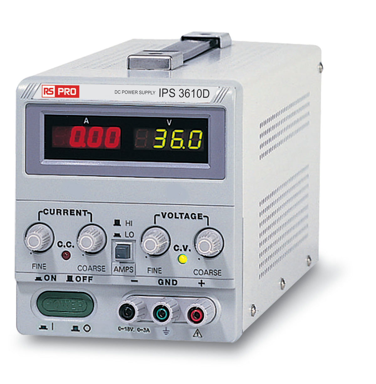 TieDex UK Digital Bench Power Supply, 1-Output 0 V ac to 36V, 360 W, 10 A Max, RSCAL