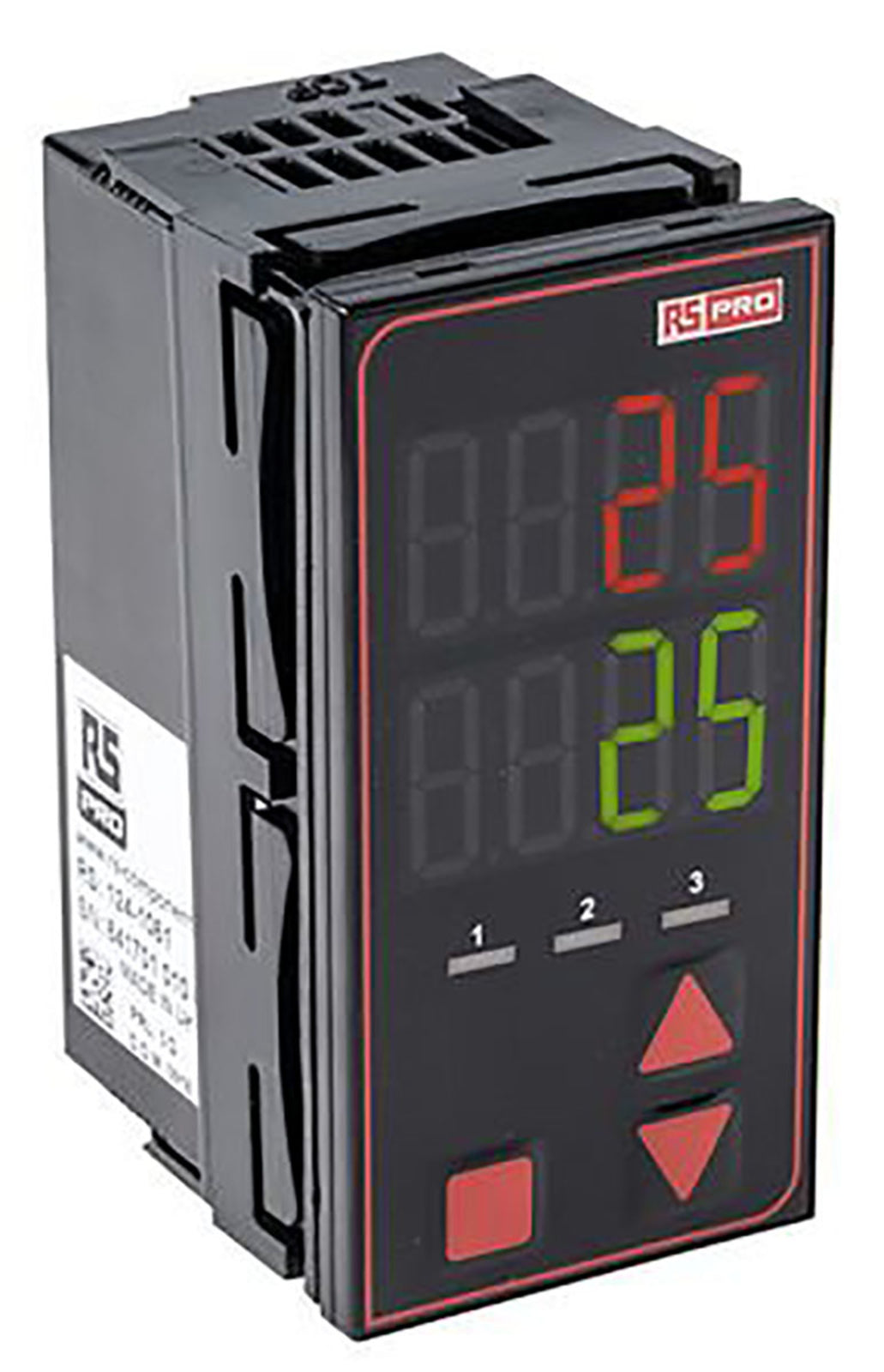 TieDex UK Panel Mount PID Temperature Controller, 3 Output Relay 24V ac/dc Temperature Control