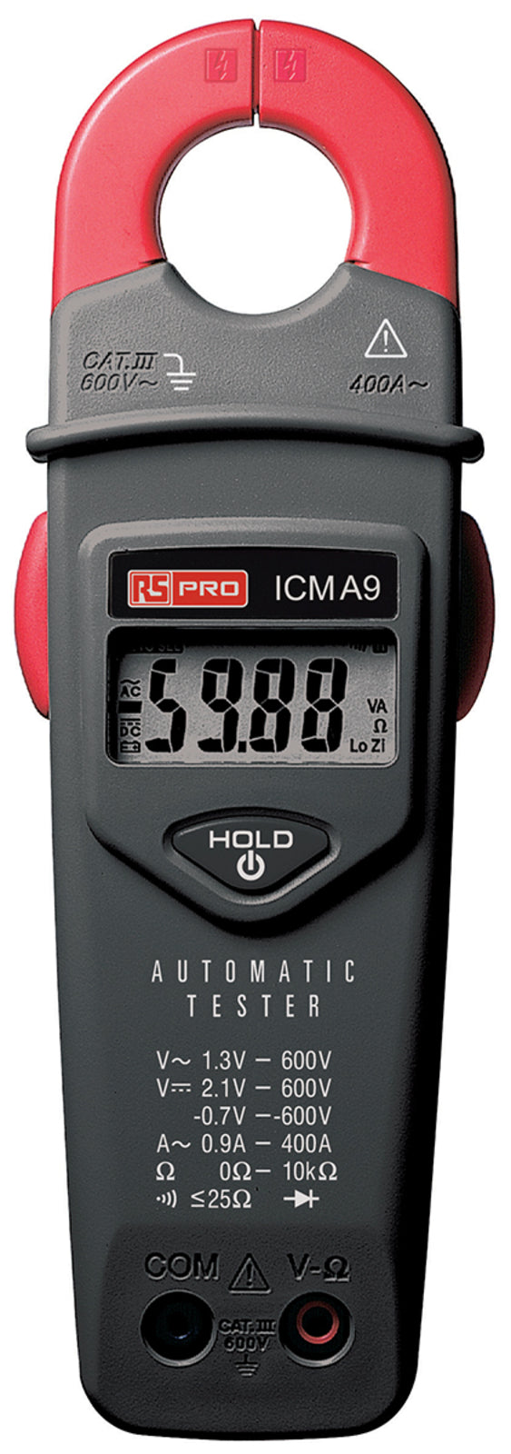 TieDex UK ICMA9 Clamp Meter 600 A ac 999.9 V dc 600 V ac CAT III, CAT II, UKAS