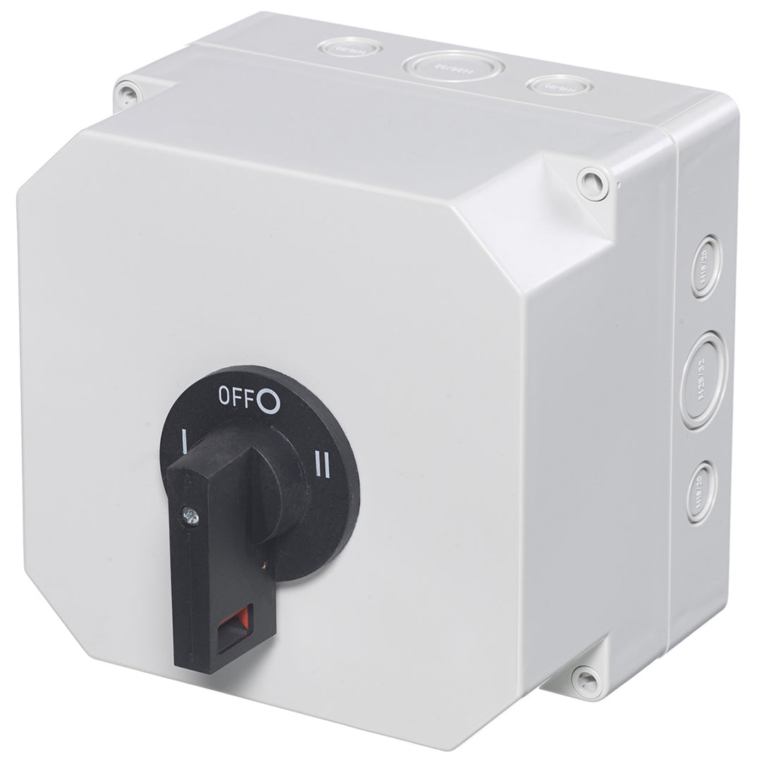 TieDex UK 2-Pole Panel Mount Isolator Switch -, IP65, 63A, 37 kW