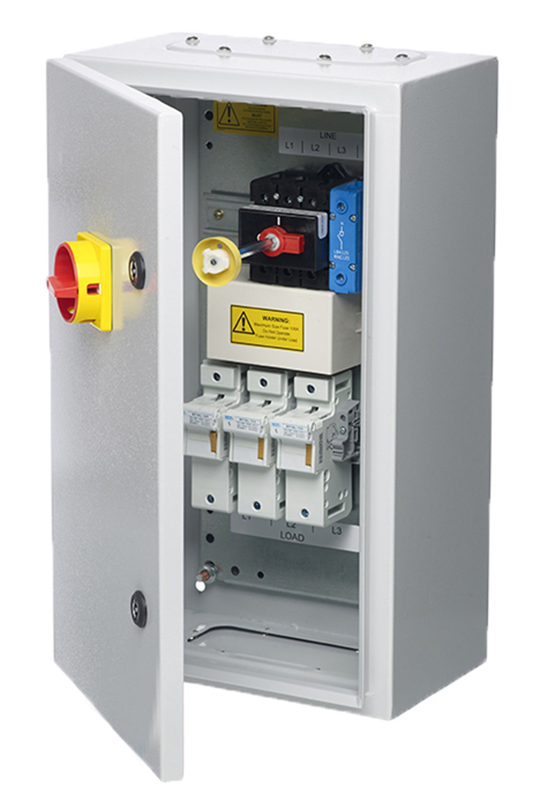TieDex UK 3-Pole Panel Mount Isolator Switch -, IP65, 63A, 90 kW