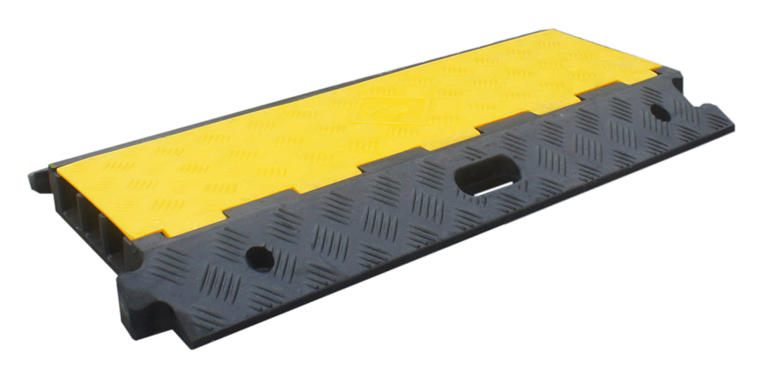 TieDex UK 910 mm Black, Yellow Cable Cover in Rubber, Thermoplastic, 46 mm ID