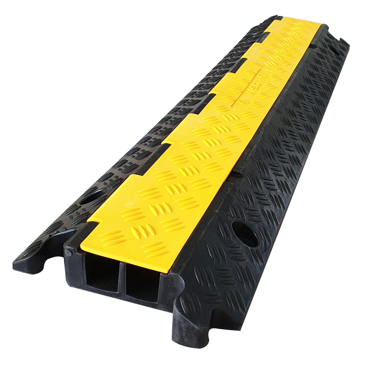 TieDex UK 1 m Yellow, Black Cable Cover in Rubber, Thermoplastic