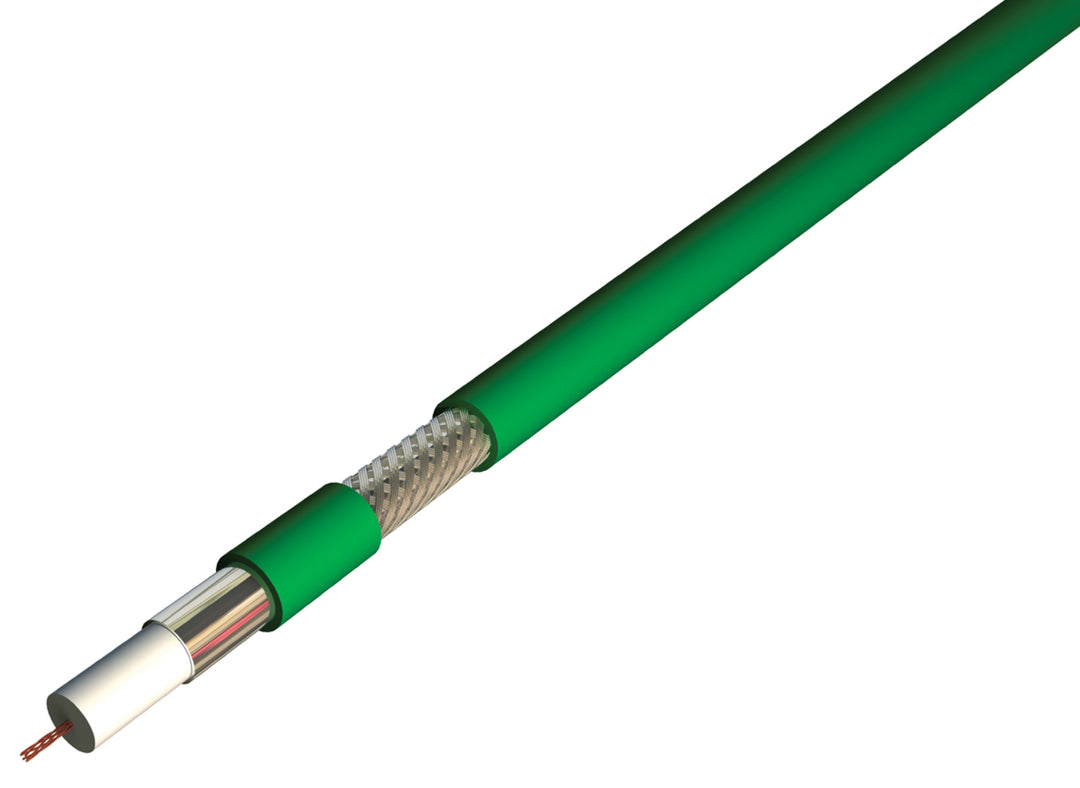 TieDex UK 75 Ω Coaxial Cable, 100 m Green