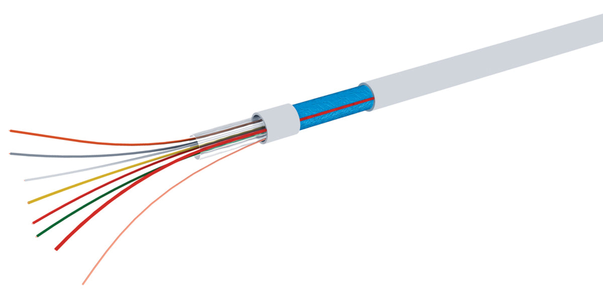 TieDex UK Control Cable, 10 Cores 24 AWG, Screened, 100 m, White Polyvinyl Chloride Sheath