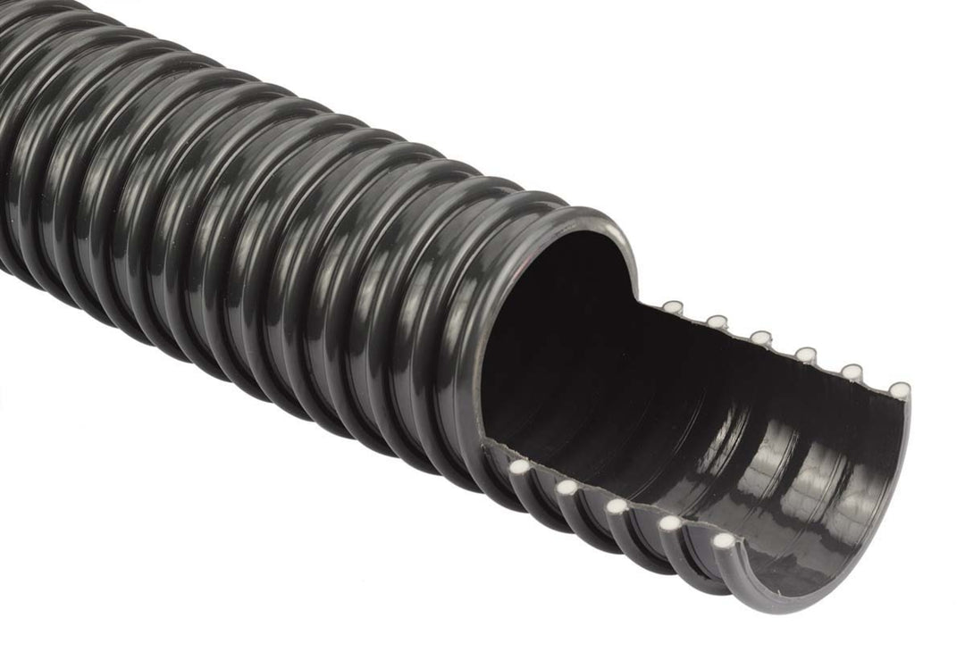 TieDex UK Dark Grey Polyvinyl Chloride Reinforced Flexible Ducting, 10 m, 127 mm ID