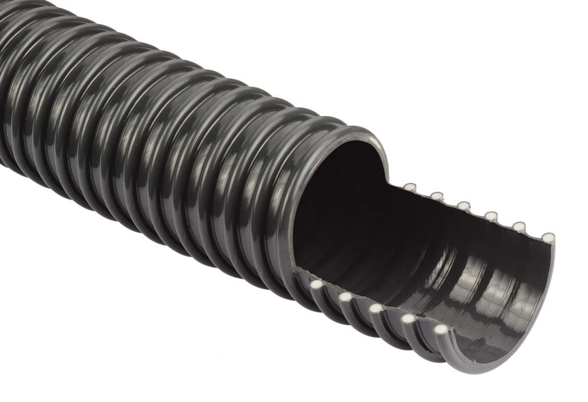 TieDex UK Dark Grey Polyvinyl Chloride Reinforced Flexible Ducting, 10 m, 127 mm ID