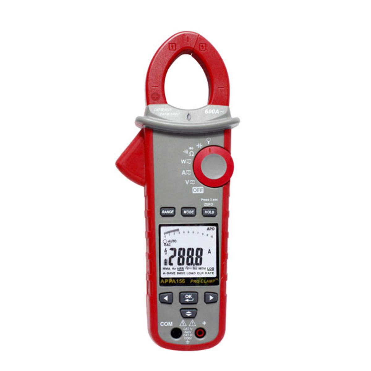 TieDex UK 156B Clamp Meter, 600 A dc 600 A ac 1000 V dc 1000 V ac CAT III, CAT IV Non-Contact Voltage Detector, RSCAL