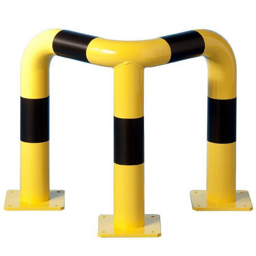 TieDex UK Black, Yellow Safety Barrier, Steel, Safety Railing