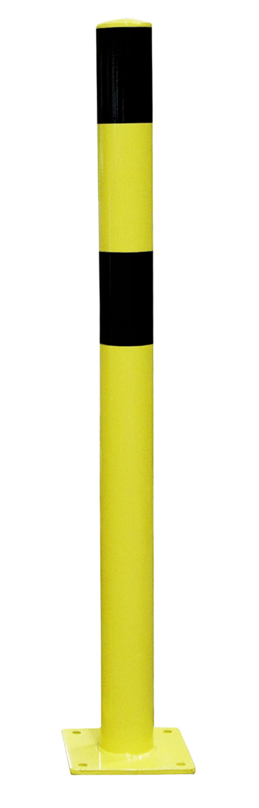 TieDex UK Yellow, Black Safety Barrier, Steel, Barrier Post
