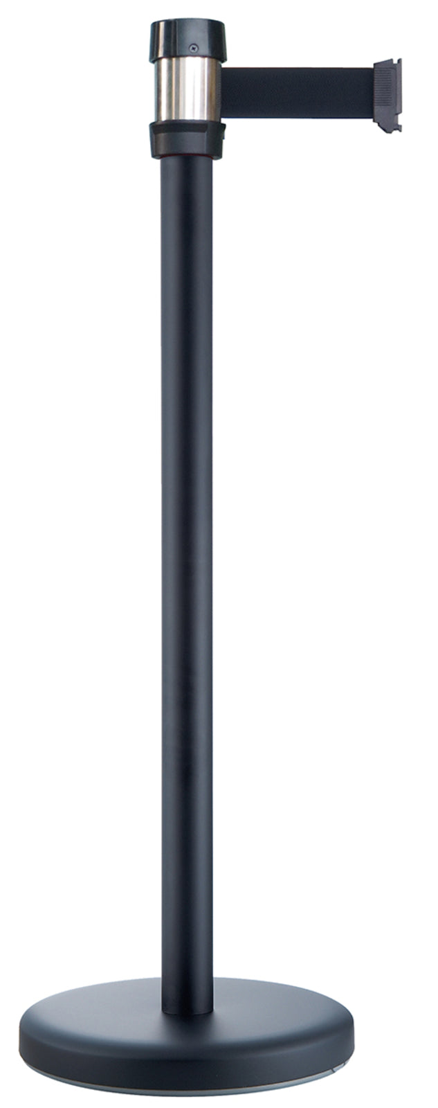 TieDex UK Black Strap Post, Black Tape, Polyester, Polypropylene, Retractable Barrier, 2 m