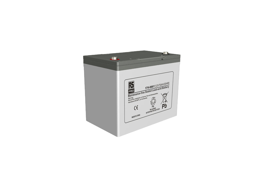 TieDex UK 12 V, T6 Sealed Lead Acid Battery, 75 Ah, 167mm x 178 mm