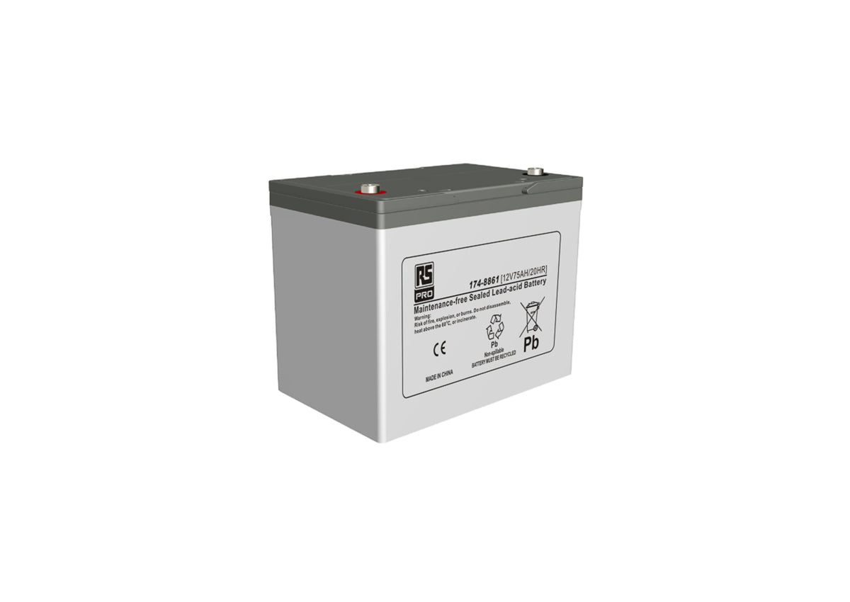 TieDex UK 12 V, T6 Sealed Lead Acid Battery, 75 Ah, 167mm x 178 mm
