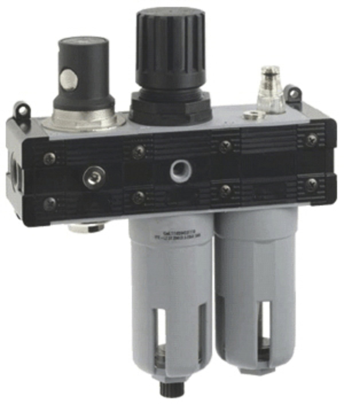 TieDex UK 3/4 in FRL, 20 μm Filtration Size Integrated Pressure Gauge