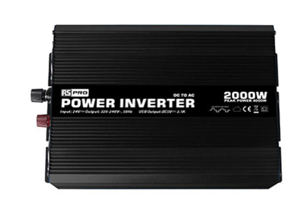 TieDex UK Chassis 2000W Power Inverter, 24V dc Input, 230V Output