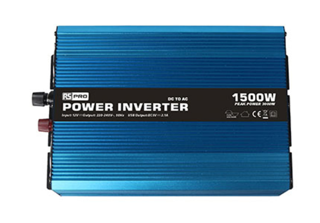 TieDex UK Chassis 1500W Power Inverter, 12V Input, 230V Output