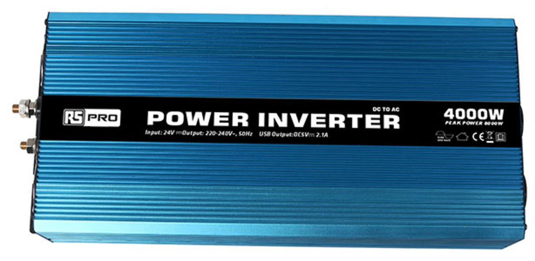 TieDex UK Chassis 4000W Power Inverter, 24V Input, 230V Output