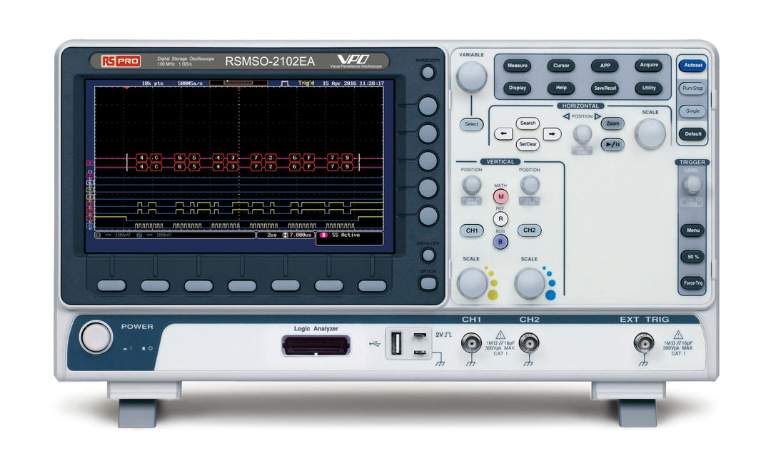 TieDex UK, 100 MHz Bench Oscilloscope, 16 Channels, RSCAL