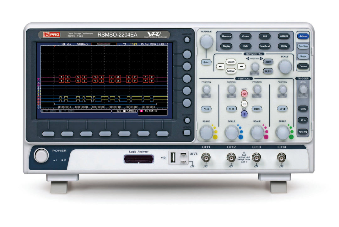 TieDex UK, 200 MHz Bench Oscilloscope, 16 Channels