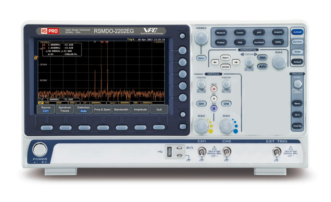 TieDex UK, 200 MHz Bench Oscilloscope, 2 Channels, UKAS
