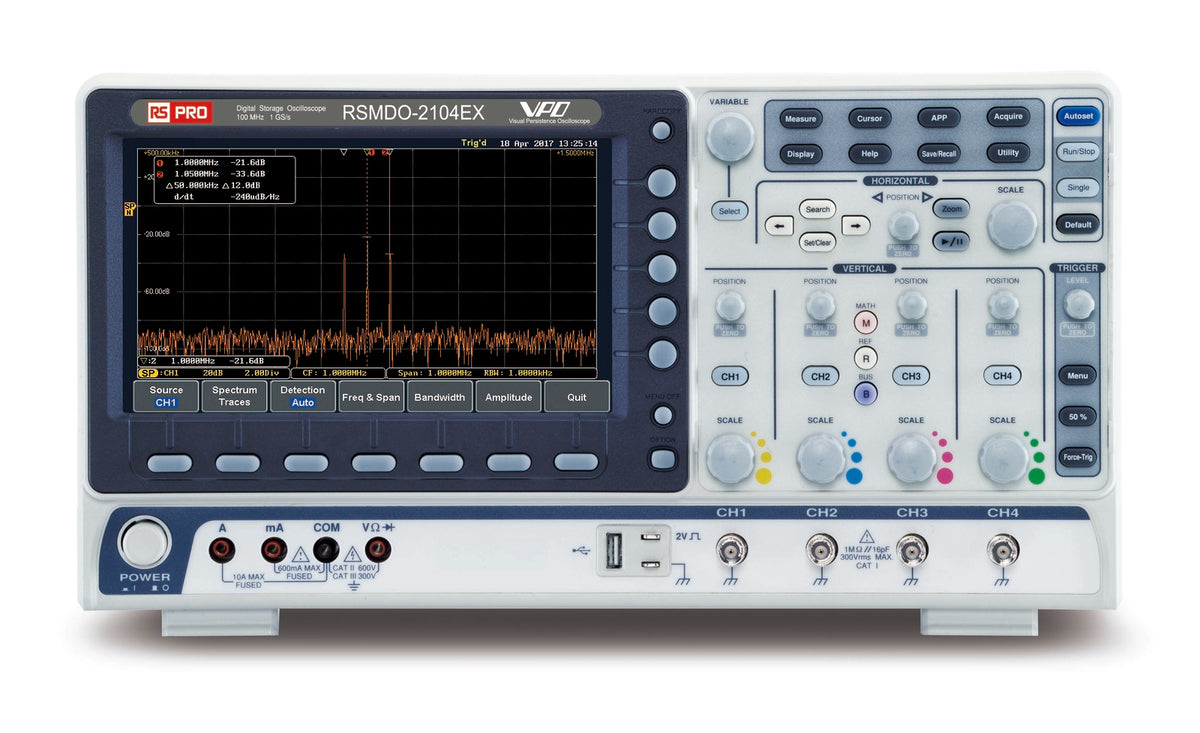 TieDex UK, 100 MHz Bench Oscilloscope, 4 Channels, UKAS