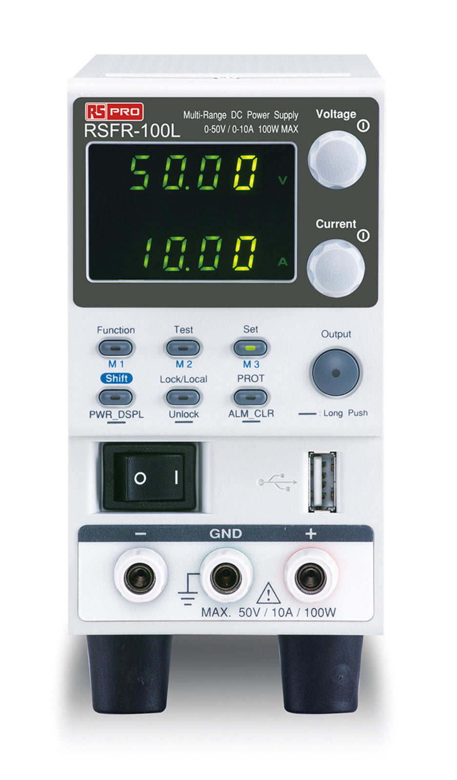 TieDex UK Digital Bench Power Supply, 1-Output 0 V to 50V, 100 W, 10 A Max, UKAS