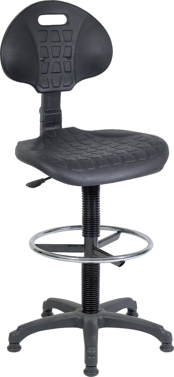 TieDex UK Black Plastic Drafting Chair