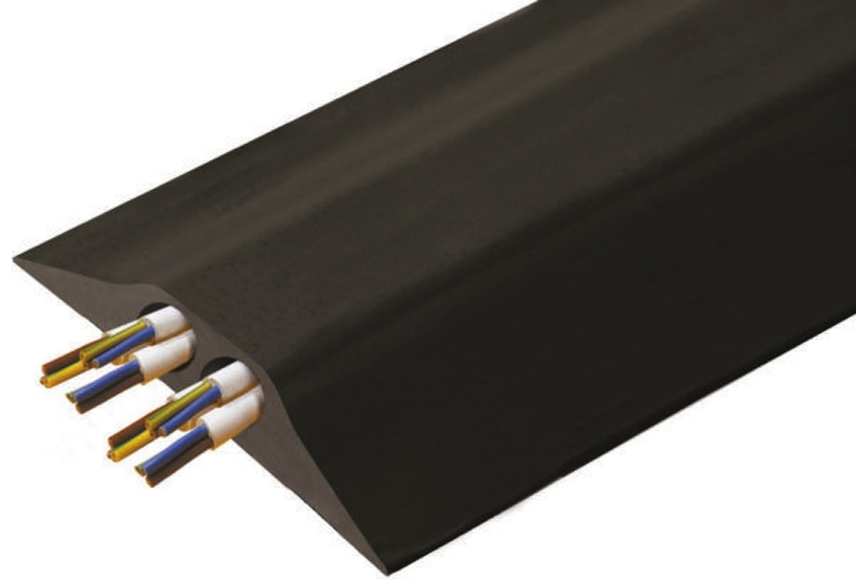 TieDex UK 4.5 m Black Cable Cover in Rubber, 23 mm ID