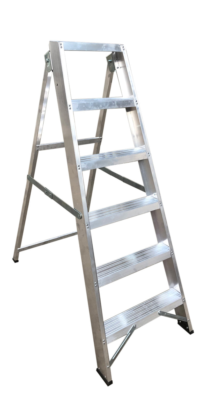 TieDex UK Aluminium 6 steps Step Ladder, 1.26 m open length