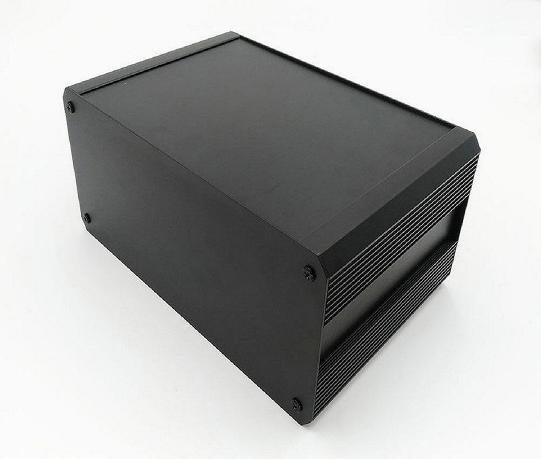 TieDex UK Black Black Lid Extruded Aluminium Heat Sink Case, IP40, 264 mm x 400 mm x 300 mm