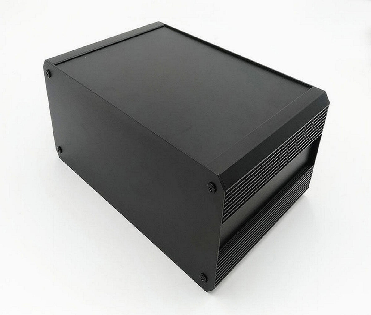 TieDex UK Black Black Lid Extruded Aluminium Heat Sink Case, IP40, 264 mm x 400 mm x 300 mm