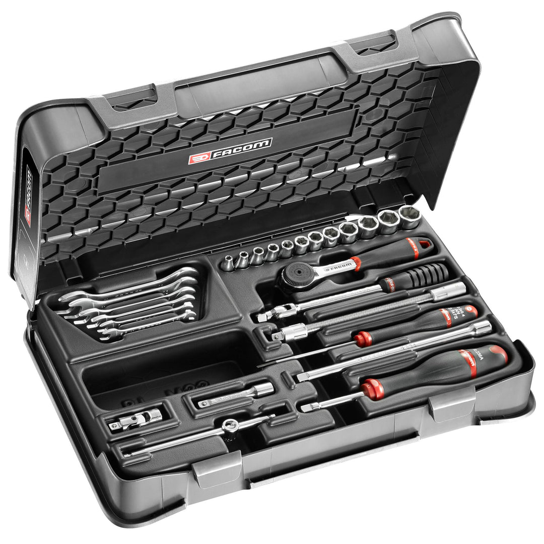 Facom 27-Piece 1/4 in 6 Point Socket &amp; Combination Spanner