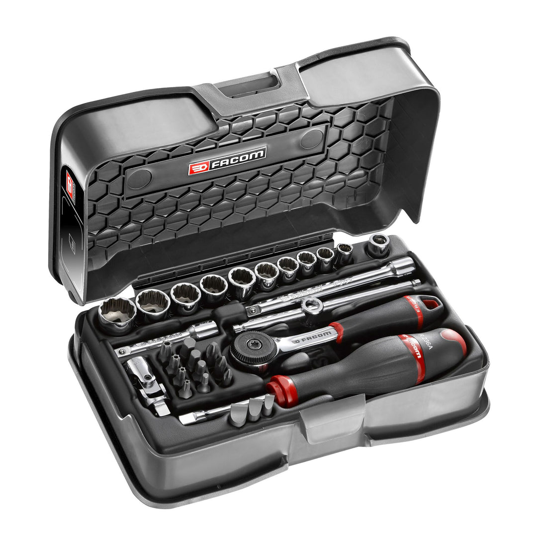 Facom 31-Piece 1/4 in 12 Point Socket Set