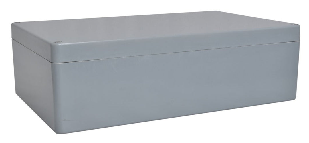 TieDex UK Grey Grey Lid Fibreglass Reinforced Polyester Enclosure, IP66, 121 mm x 600 mm x 250 mm