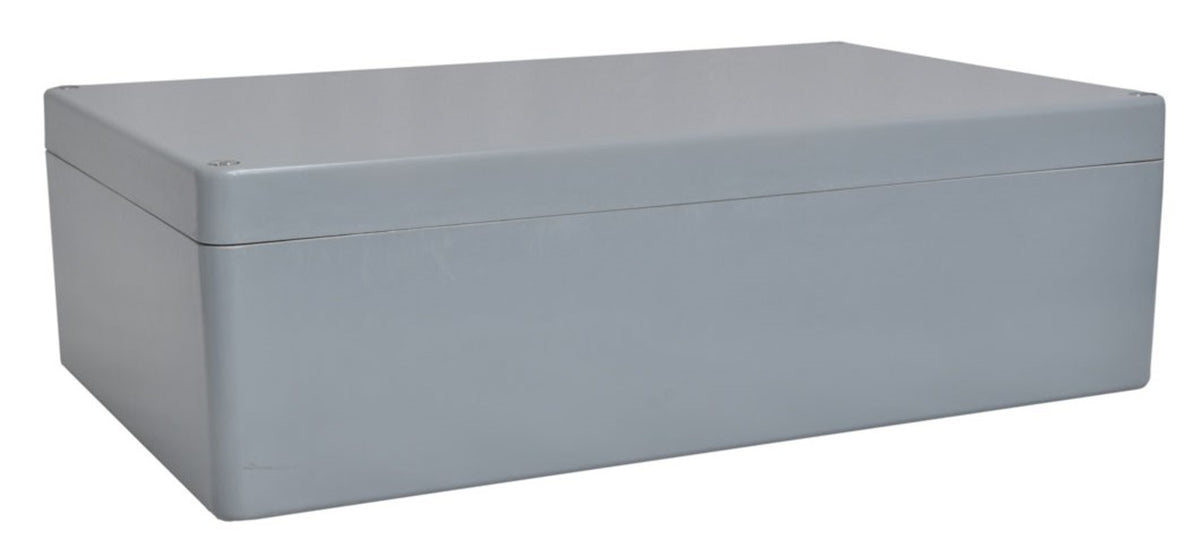 TieDex UK Grey Grey Lid Fibreglass Reinforced Polyester Enclosure, IP66, 121 mm x 600 mm x 250 mm