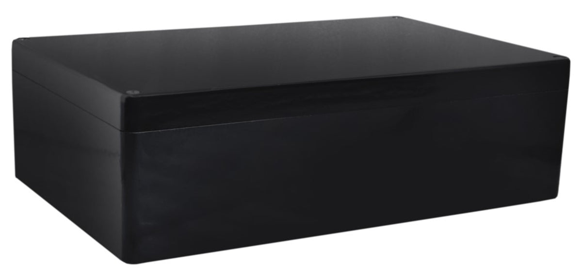 TieDex UK Black Fibreglass Reinforced Polyester Enclosure, IP68, IP67, IP66, 201 mm x 400 mm x 405 mm