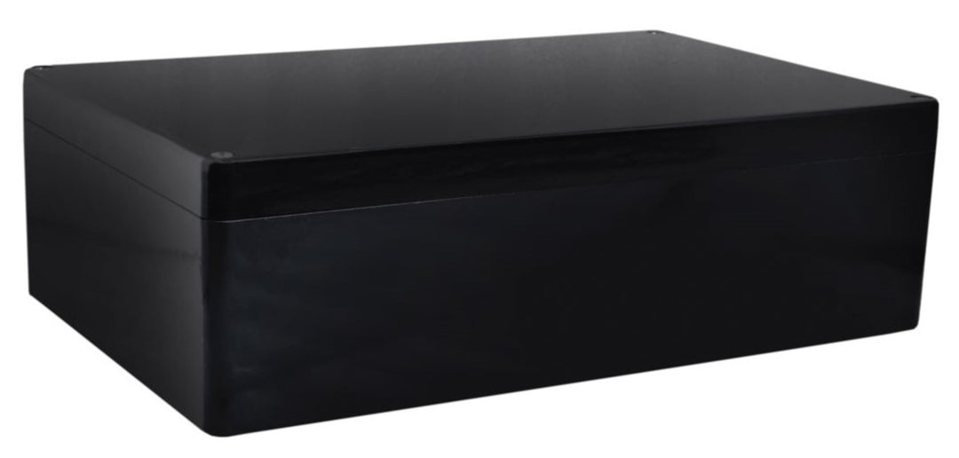 TieDex UK Black Black Lid Fibreglass Reinforced Polyester Enclosure, IP66, 201 mm x 400 mm x 405 mm